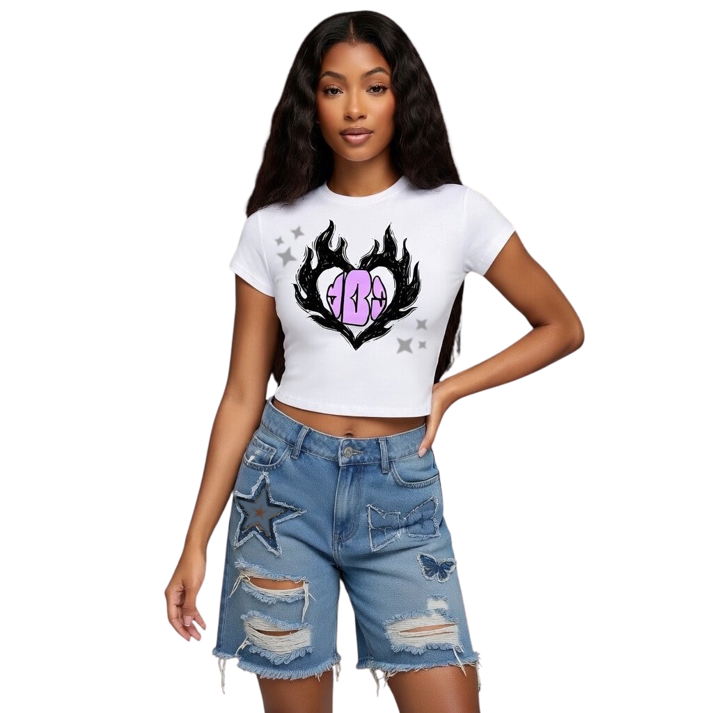 YBS Distressed Jean Shorts - Demin