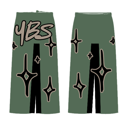 YBS Cash only hoodie & Joggers - Green