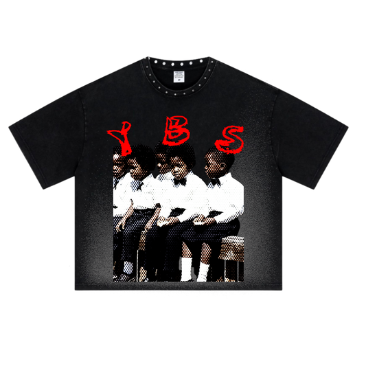 YBS Heavyweight Washed T-Shirt - Black